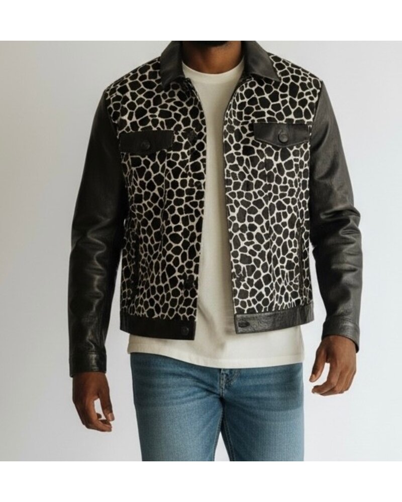 Barya Barya Lambskin Pony Trucker Jacket