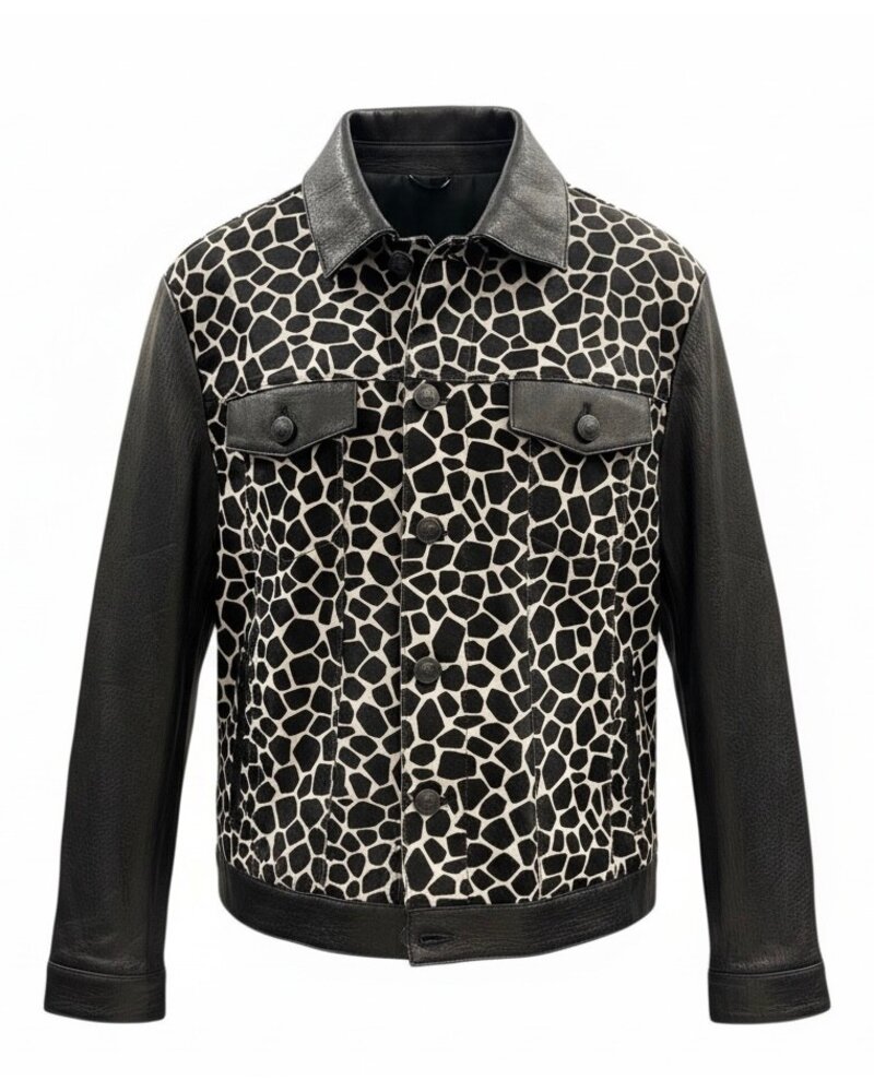 Barya Barya Lambskin Pony Trucker Jacket