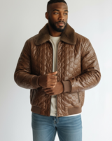 Barya Barya Lambskin Bomber W/Mink Collar