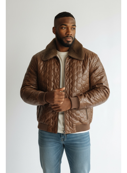 Barya Barya Lambskin Bomber W/Mink Collar