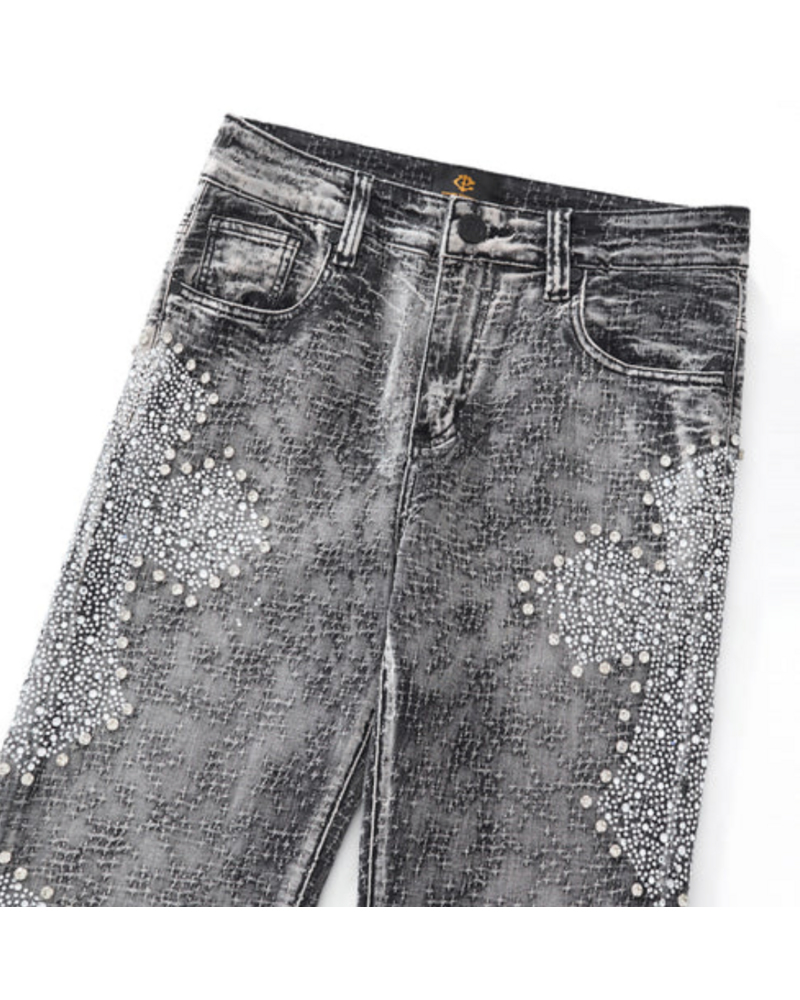 Barocco Sanctum Cross Stone Denim Jean