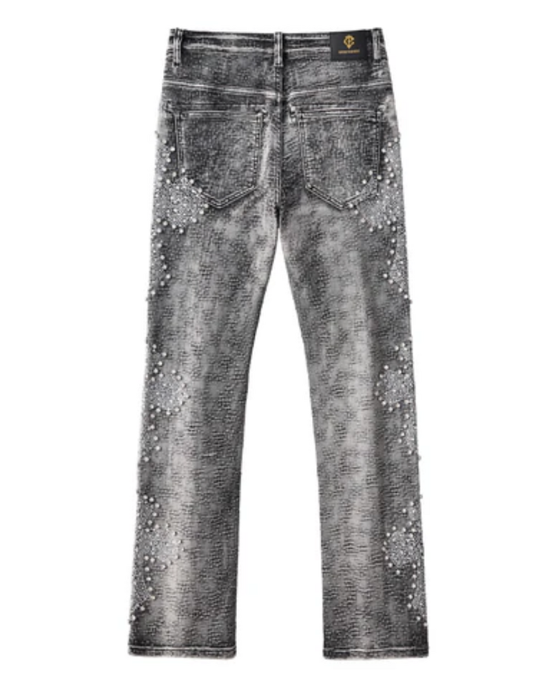 Barocco Sanctum Cross Stone Denim Jean