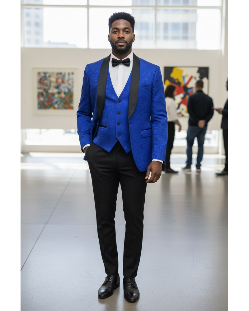 Vinci Jacquard Slim Fit Suit