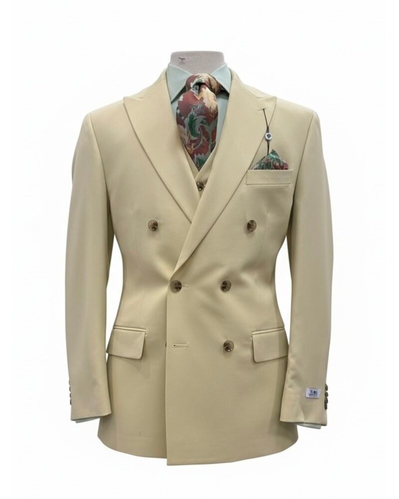 Tayion Tayion D/B Vested Suit (Solid)