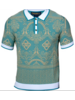 Prestige Prestige S/S Polo Floral Damask Knit Shirt