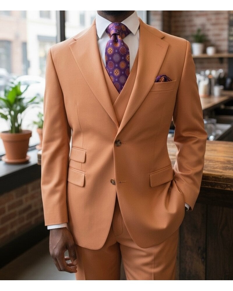 Tayion Tayion 3 Piece Vested Suit (Solid)