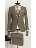 1B Satin Trim Peak Lapel Vested Tuxedo W/Cravat