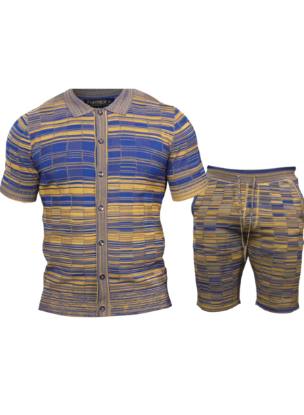 Prestige Prestige S/S Textured Knit Short Set