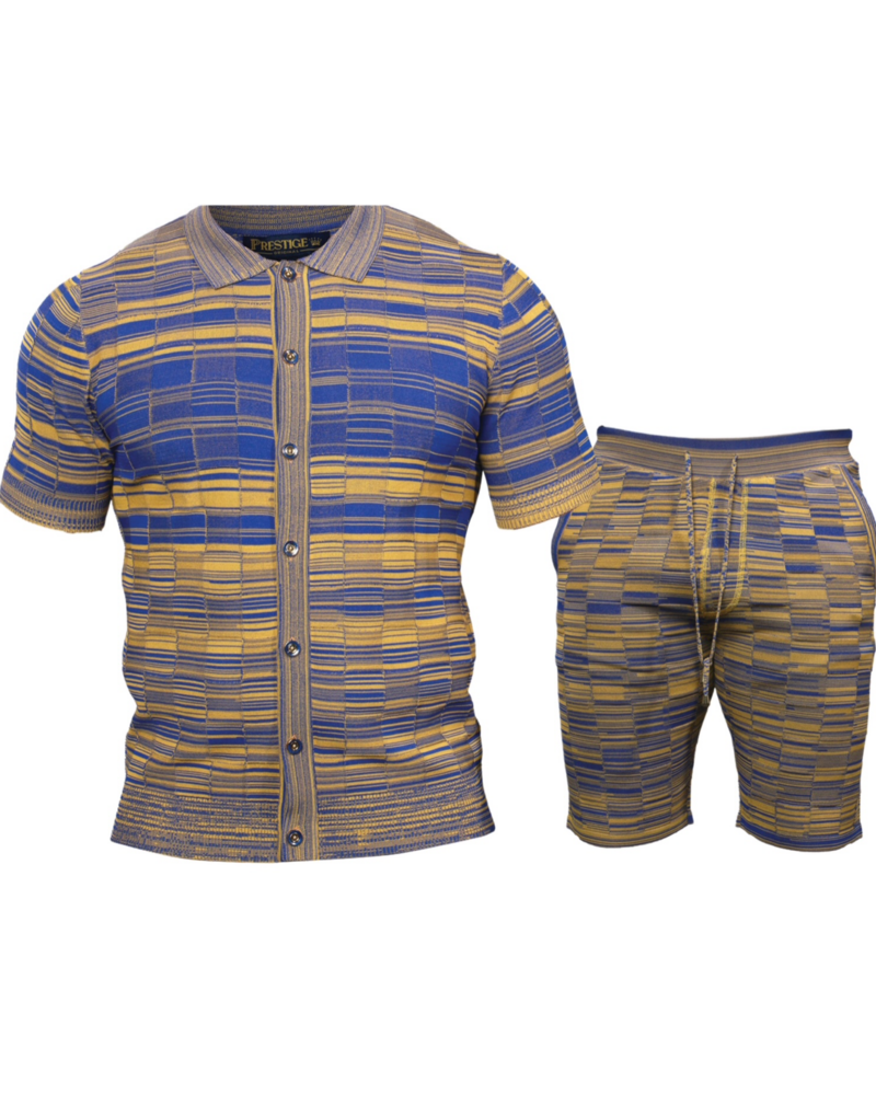 Prestige Prestige S/S Textured Knit Short Set