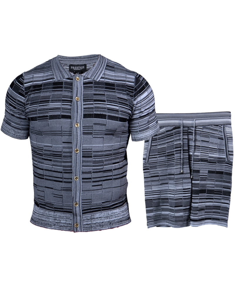 Prestige Prestige S/S Textured Knit Short Set