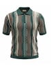 Cigar Cigar S/S Tapestry Zip Polo Knit