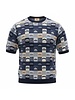 Cigar Cigar S/S Mosaic Crew Neck Knit