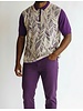 Cigar Cigar S/S Tropical Palm Zip Polo Knit