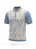 Cigar Cigar S/S Tropical Palm Zip Polo Knit