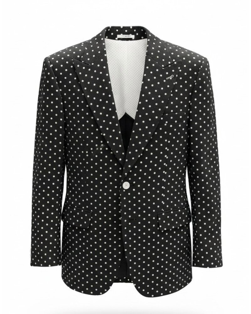 Cigar Cigar 1B Peak lapel Polka Dot Blazer