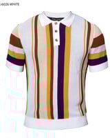 Prestige S/S Polo Perforated Textured Knit Shirt