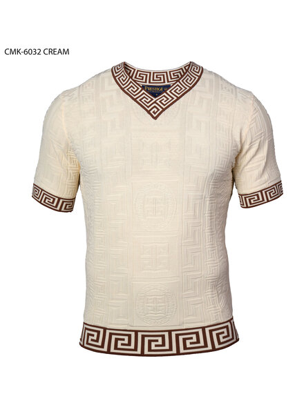 Prestige Prestige S/S V-Neck Greek Knit Shirt