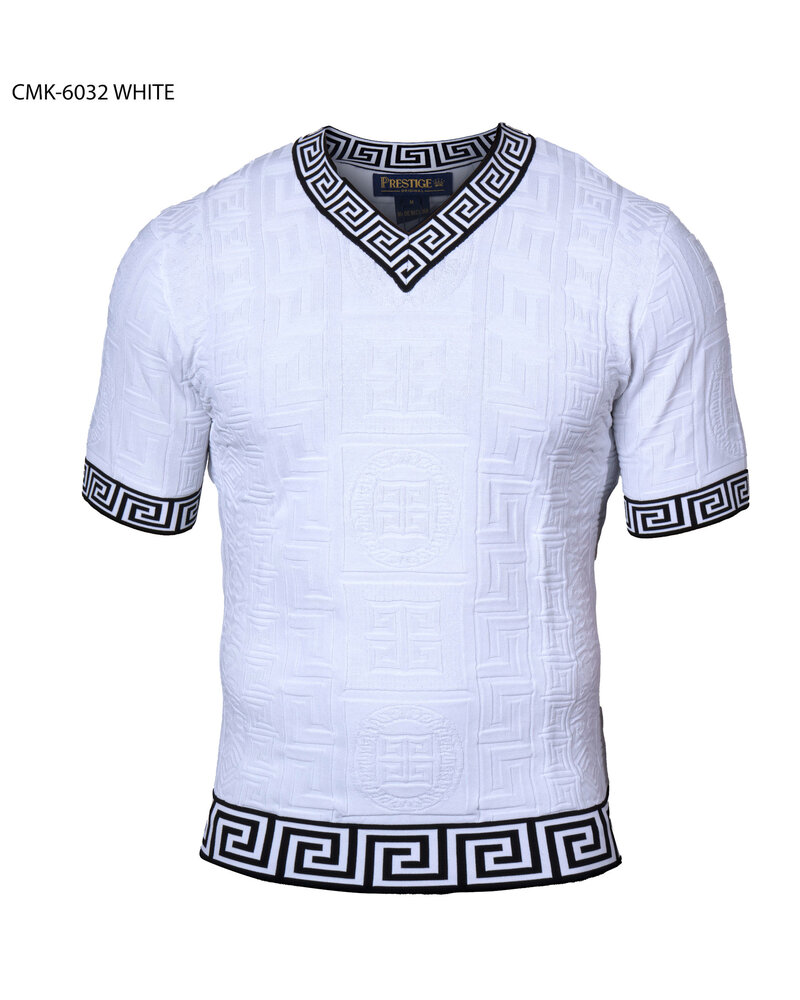 Prestige Prestige S/S V-Neck Greek Knit Shirt