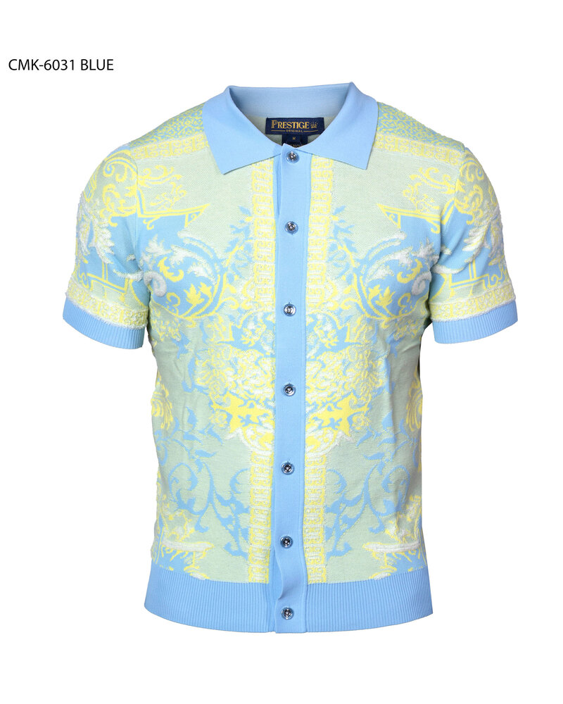 Prestige Prestige S/S Full BD Floral Knit Shirt