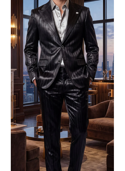 Barabas Barabas Alaric Satin Suit