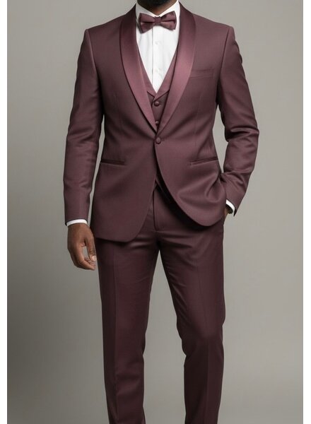 Fetti Shawl Lapel Vested Tuxedo W/Bow Tie