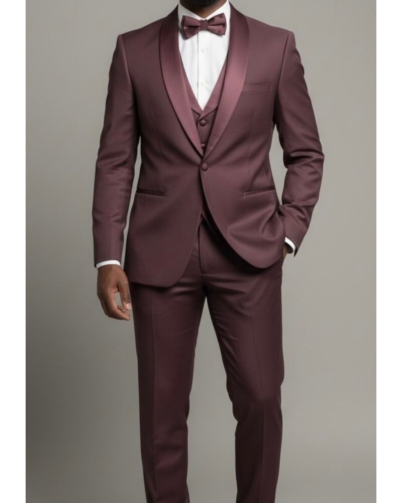 Fetti Shawl Lapel Vested Tuxedo W/Bow Tie