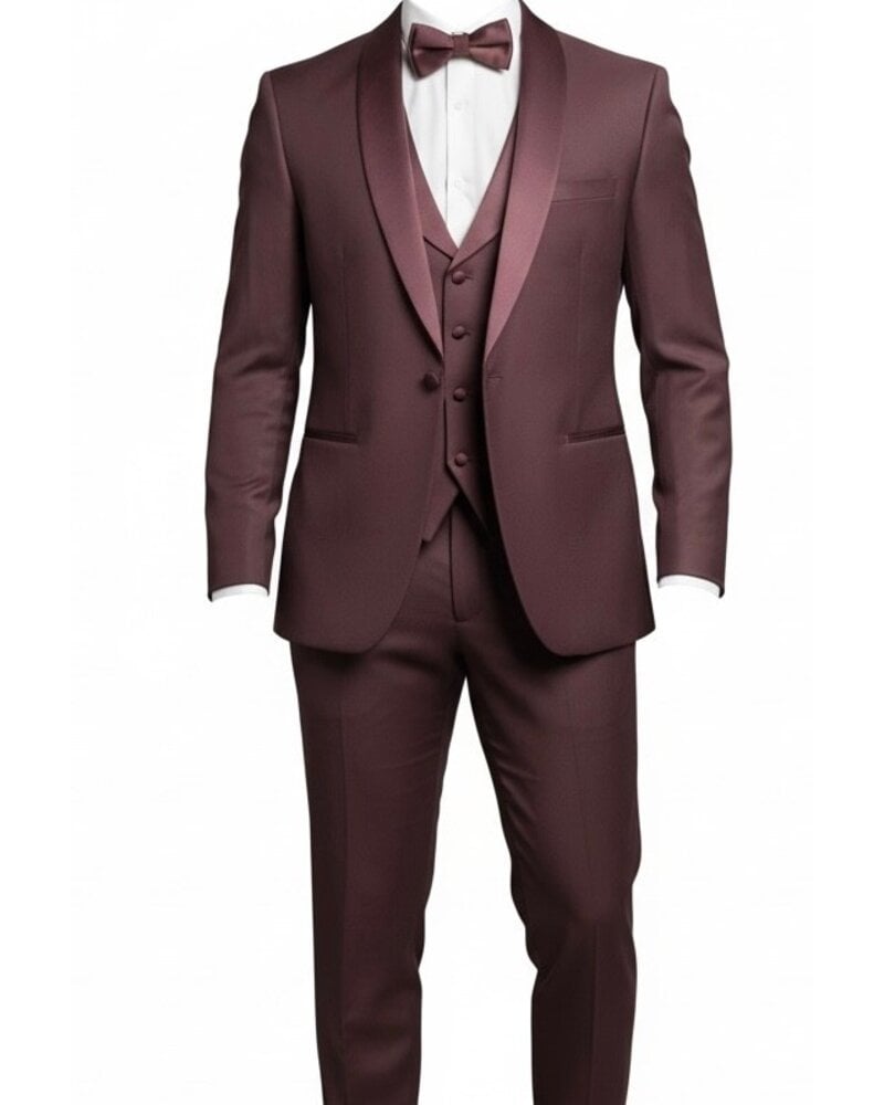 Fetti Shawl Lapel Vested Tuxedo W/Bow Tie