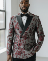 Tayion Tayion D/B Brocade Floral Tuxedo