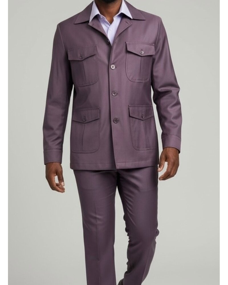 Tayion Tayion Gaberdine Safari Suit