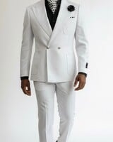 Statement D/B Peak Lapel Pic Stitch Suit