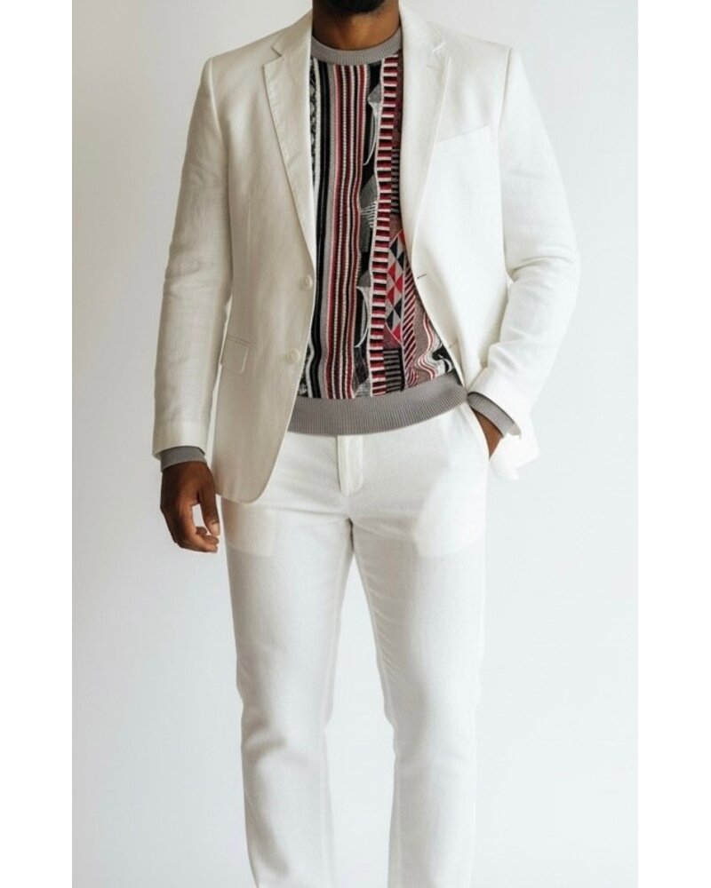 Vitali 2B Pic Stich Linen Suit