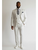 Tayion Tayion 2B Peak Lapel Crosshatch Vested Suit
