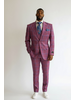Tiglio Tiglio Gaberdine Plaid Vested Suit (Prosecco)
