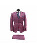 Tiglio Tiglio Gaberdine Plaid Vested Suit (Prosecco)