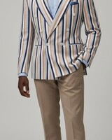 Canuti D/B Tri Tone Stripe  Linen Blazer