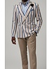 Canuti D/B Tri Tone Stripe  Linen Blazer