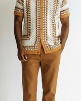 Lanzzino Lanzzino S/S Crochet Lace Shirt