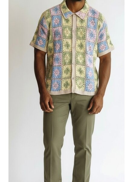 Lanzzino Lanzzino S/S Patchwork Lace Shirt