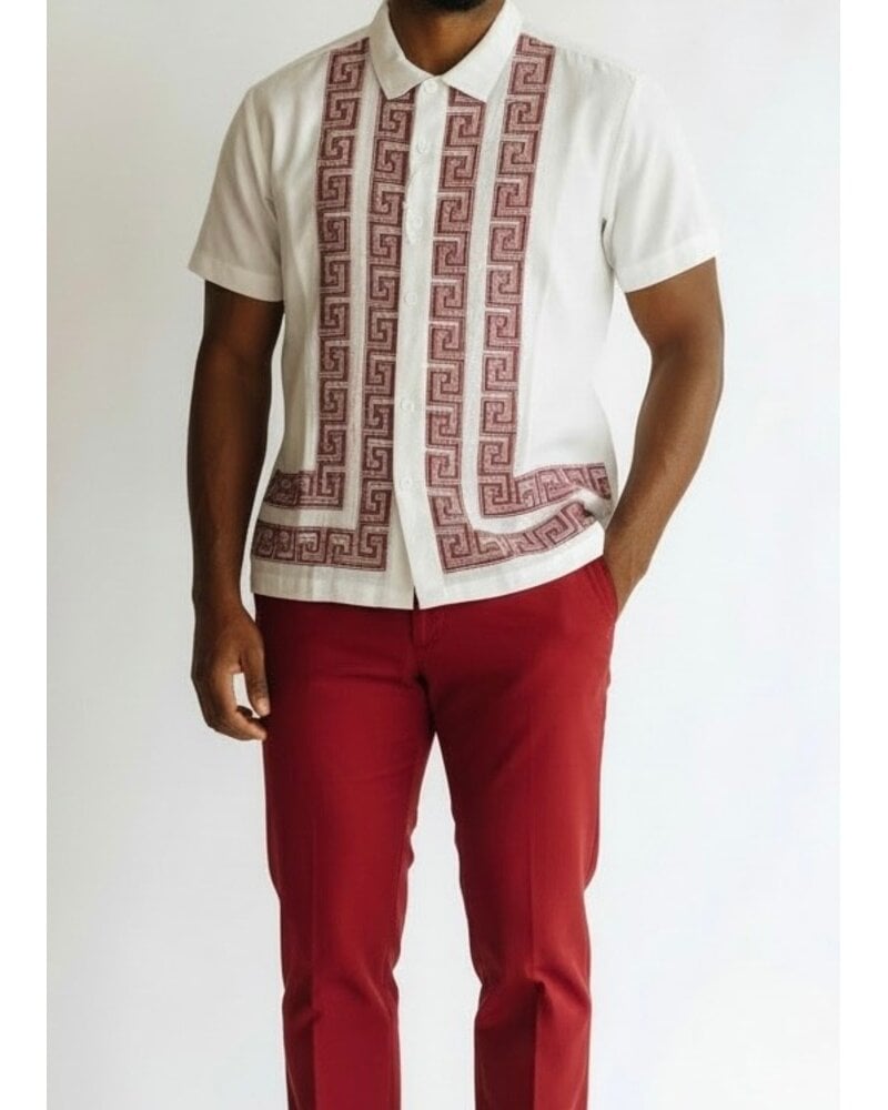 Silversilk Silversilk S/S Greek Key Knit Set