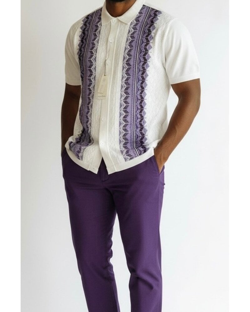 Silversilk Silversilk S/S Aztec Stripe Knit Set