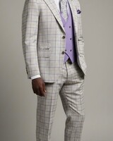 Steve Harvey 2B Peak Lapel Check Compose Suit