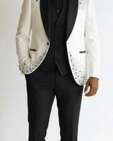 Masculini Masculini Shawl Lapel Stone Vested Tuxedo