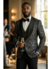 Efendi Efendi Paisley Jaquared Shawl Lapel Tuxedo