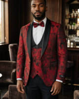 Tazio Tazio Shawl Lapel Floral Tuxedo