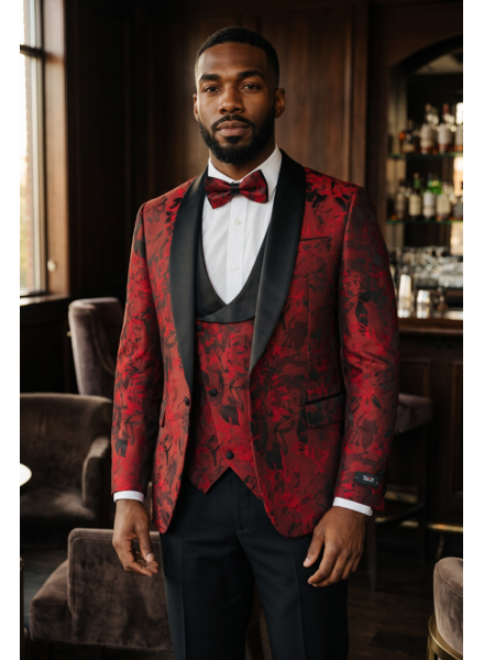 Tazio Tazio Shawl Lapel Floral Tuxedo