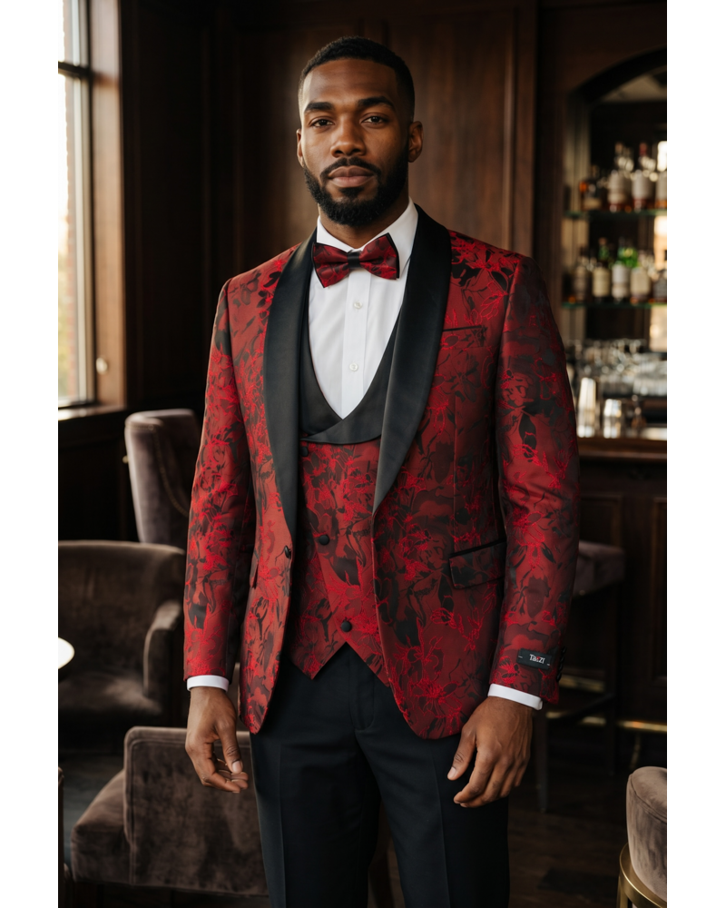 Tazio Tazio Shawl Lapel Floral Tuxedo