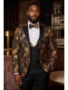 Peak Lapel Foil Floral Tuxedo (Slim Fit)