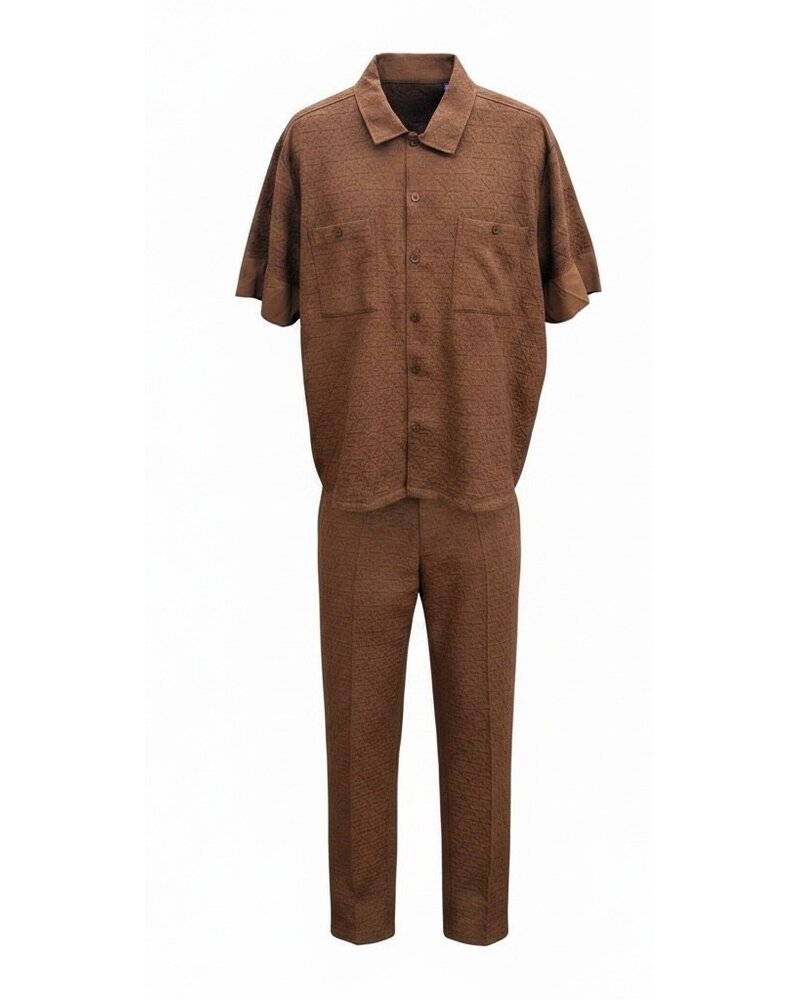 Robert Lewis RL S/S Crinkle Shirt & Pant Set