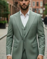 Tiglio Tiglio Gaberdine Vested Suit (Bardolino)