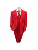 Mazari Mazari 1B Peak Lapel Pinstripe Vested Suit